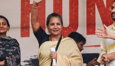 indian actor shabana azmi at the cockroach janta party protests in new dehli india photo screengrab