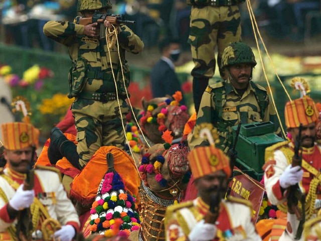 india s military showcased its might on republic day an annual event marking the adoption of india s constitution photo afp