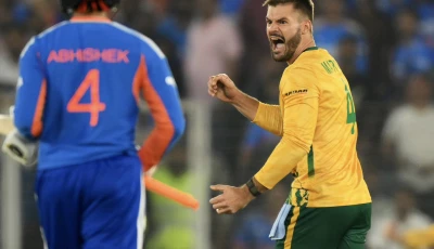 south africa captain aiden markram celebrates after dismissing india s ishan kishan during the super wicket pool match at ahmedabad s narendra modi stadium on sunday photo x south africa captain aiden markram celebrates after dismissing india s ishan kishan during the super wicket pool match at ahmedabad s narendra modi stadium on sunday photo x