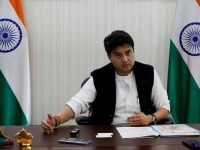 india s telecommunications minister jyotiraditya scindia gestures during an interview with reuters in new delhi india january 20 2025 reuters