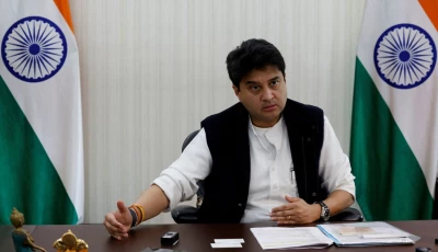 india s telecommunications minister jyotiraditya scindia gestures during an interview with reuters in new delhi india january 20 2025 reuters