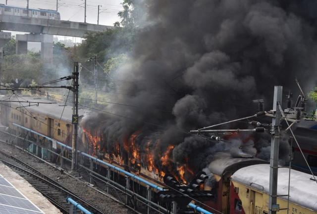 indian trains set ablaze in protests against military hiring changes indian trains set ablaze in protests against military hiring changes