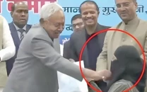 fury as bihar cm forcibly removes muslim woman s niqab fury as bihar cm forcibly removes muslim woman s niqab