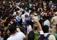 police restrain people gathered near jantar mantar ahead of a planned march to parliament led by india s cockroach janta party on the opening day of the monsoon session demanding the resignation of education minister dharmendra pradhan over exam paper leaks in new delhi india july 20 2026 photo reuters police restrain people gathered near jantar mantar ahead of a planned march to parliament led by india s cockroach janta party on the opening day of the monsoon session demanding the resignation of education minister dharmendra pradhan over exam paper leaks in new delhi india july 20 2026 photo reuters