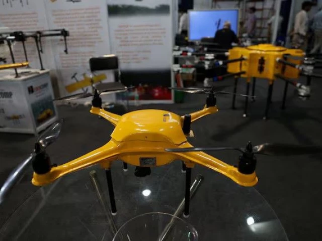 a view shows falcon a surveillance drone on display at the drone exhibition at bharat drone shakti 2023 organised by the indian air force and drone federation of india at the hindon airbase in ghaziabad india september 25 2023 photo reuters a view shows falcon a surveillance drone on display at the drone exhibition at bharat drone shakti 2023 organised by the indian air force and drone federation of india at the hindon airbase in ghaziabad india september 25 2023 photo reuters