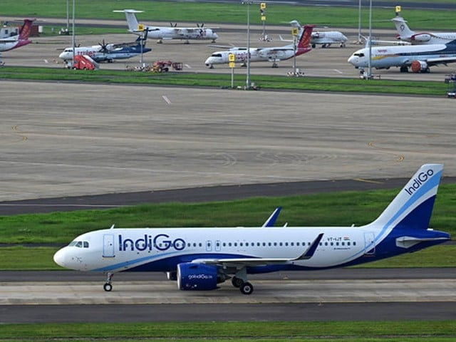 an indigo airline passenger aircraft prepares to take off from the anna international airport on the occasion of the international day of the air traffic controller in chennai on october 20 2022 photo afp file