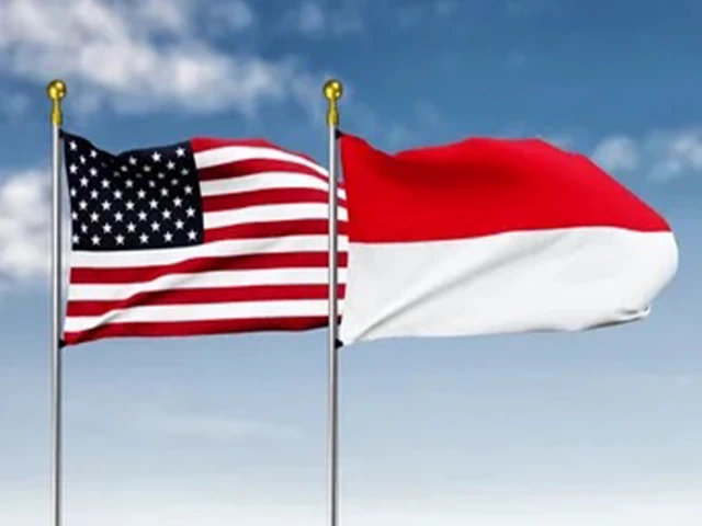 indonesia and us flags indonesia and us flags