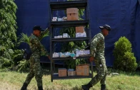soldiers work to move medical supplies out of a damaged hospital in the aftermath of an earthquake in nagekeo east nusa tenggara indonesia august 17 2026 photo reuters