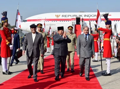 indonesian president subianto lands in islamabad for his first two day official visit