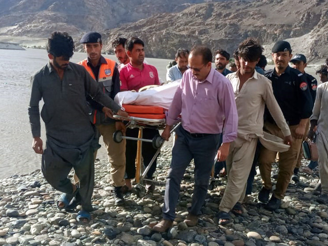 a rescue team was dispatched immediately by the civil administration to search the bodies in indus on july 27 2022 photo express