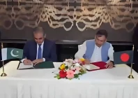 interior minister mohsin naqvi and bangladesh s interior minister salahuddin ahmed sign an agreement in dhaka on may 9 2026 screengrab