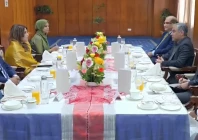 interior minister mohsin naqvi with bangladesh s minister of state for foreign affairs shama obaid islam on may 10 2026 screengrab