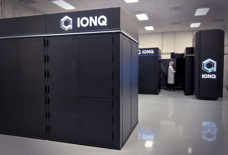 photograph of ionq forte front left in quantum data center in college park md image courtesy by ionq firm