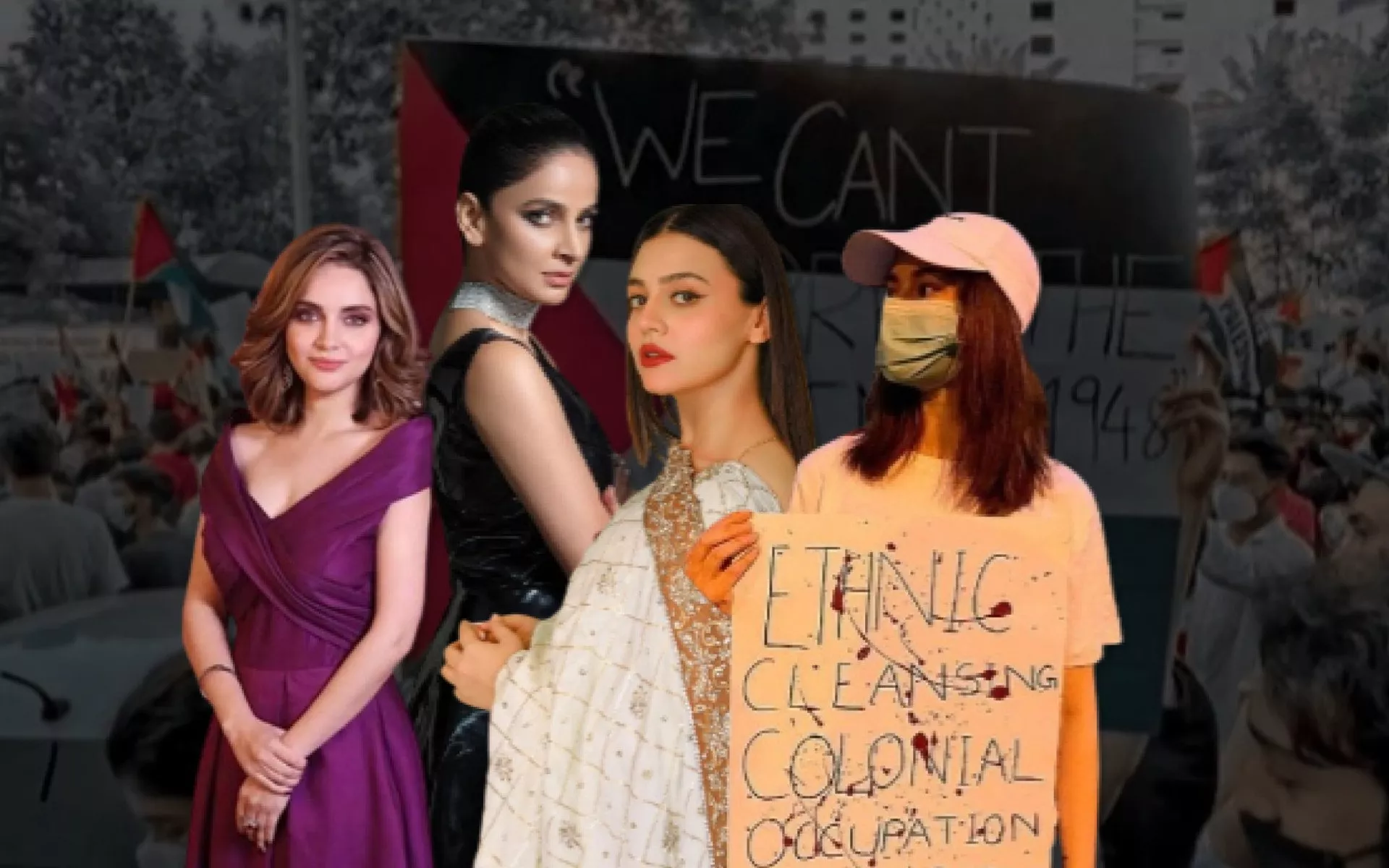 this is war zara noor abbas hania aamir others rally for palestine amid brutal israeli reprisal