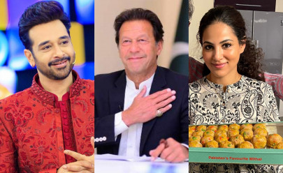 bring out the laddus celebs including faysal quraishi annie khalid celebrate pti s punjab win