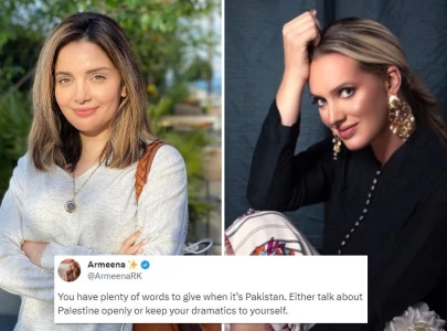 armeena disses shaniera for being at a loss of words for palestine