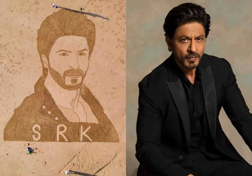 pakistani artists pay tribute to srk with portrait at gadani beach