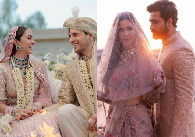 from kiara advani to katrina kaif bollywood s obsession with wearing pink on their big day