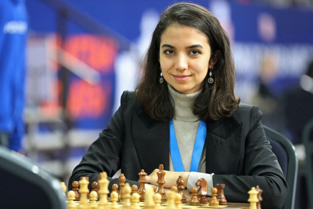chess fide world rapid and blitz championships rapid women almaty kazakhstan december 28 2022 sara khadem of iran sits in front of a chess board photo reuters chess fide world rapid and blitz championships rapid women almaty kazakhstan december 28 2022 sara khadem of iran sits in front of a chess board photo reuters