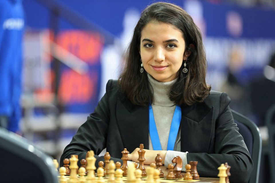 chess   fide world rapid and blitz championships   rapid women   almaty kazakhstan   december 28 2022 sara khadem of iran sits in front of a chess board photo reuters