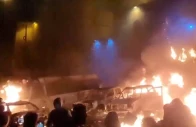 protesters gather as vehicles burn amid evolving anti government unrest in tehran iran in this screen grab obtained from a social media video released on january 9 2026 photo reuters