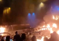 protesters gather as vehicles burn amid evolving anti government unrest in tehran iran in this screen grab obtained from a social media video released on january 9 2026 photo reuters
