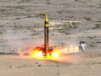 a new surface to surface 4th generation khorramshahr ballistic missile called khaibar with a range of 2 000 km is launched at an undisclosed location in iran in this picture obtained on may 25 2023 photo reuters