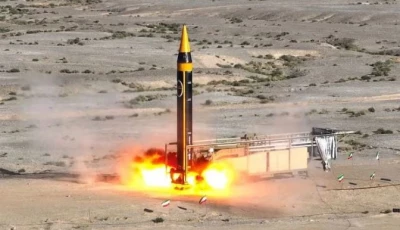 a new surface to surface 4th generation khorramshahr ballistic missile called khaibar with a range of 2 000 km is launched at an undisclosed location in iran in this picture obtained on may 25 2023 photo reuters