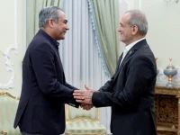 peace effort interior minister mohsin naqvi calls on iranian president masoud pezeshkian in tehran as islamabad steps up diplomatic efforts to facilitate dialogue between iran and the united states photo press tv
