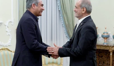 peace effort interior minister mohsin naqvi calls on iranian president masoud pezeshkian in tehran as islamabad steps up diplomatic efforts to facilitate dialogue between iran and the united states photo press tv