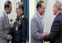 right iran s president masoud pezeshkian receives field marshal asim munir prior to their meeting in tehran photos irna afp