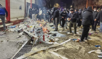 iranians gather while blocking a street during a protest in kermanshah iran on january 8 2026 photo afp