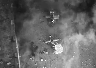 smoke rises from an explosion at an unknown location during what us central command centcom says are strikes on iran in this screen grab taken from a handout video released on july 15 2026 us central command handout via reuters