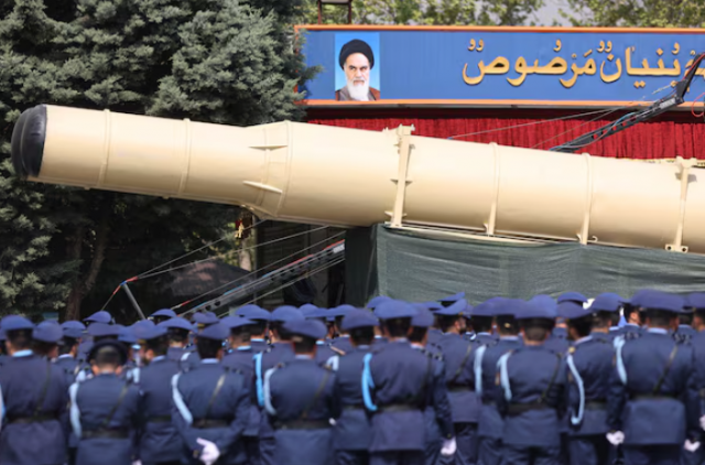 an iranian missile is seen during the national army day parade ceremony in tehran iran april 17 2024 photo reuters an iranian missile is seen during the national army day parade ceremony in tehran iran april 17 2024 photo reuters