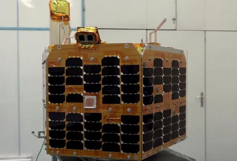 the chamran 1 satellite is seen at an undisclosed location in iran in this handout image obtained on september 14 2024 photo iranian space agency reuters