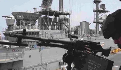 strategic waters this screen grab made on july 26 2026 from undated handout video footage released by the us central command shows what centcom says are operations enforcing its naval blockade against iran photo af