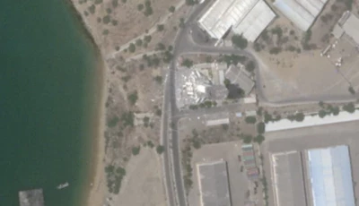 damaged site a satellite image shows damage at the control tower in the port of chabahar iran photo reuters