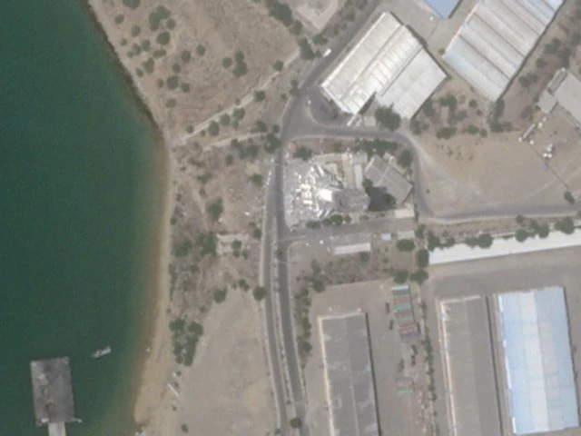 damaged site a satellite image shows damage at the control tower in the port of chabahar iran photo reuters damaged site a satellite image shows damage at the control tower in the port of chabahar iran photo reuters
