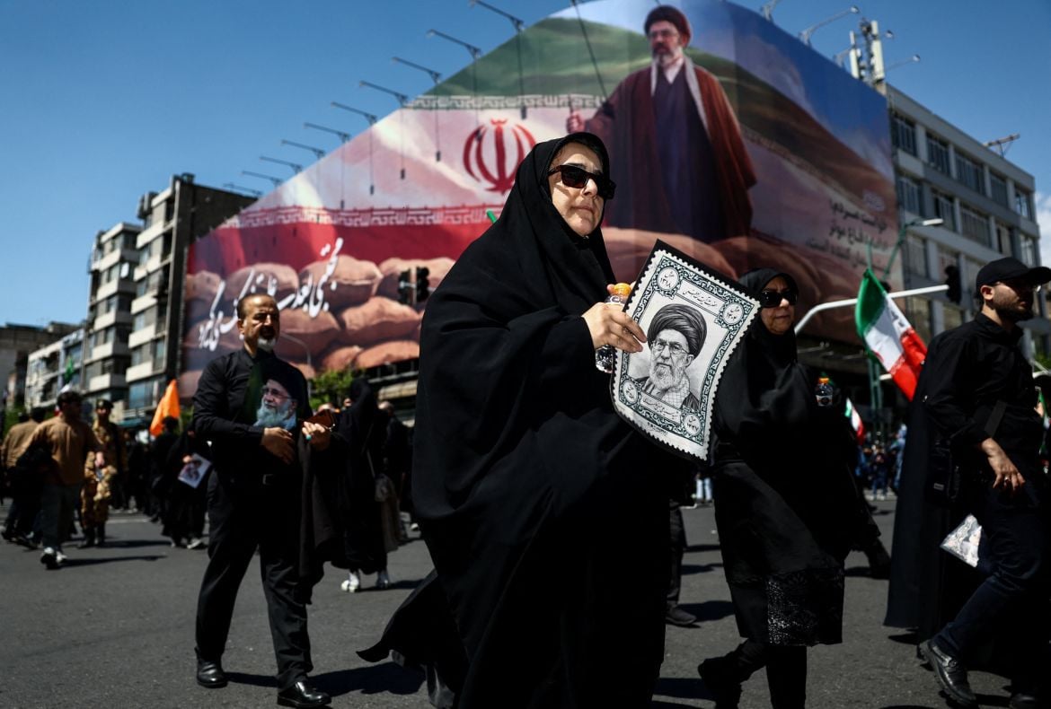 In Iran’s capital, Tehran, mourners wearing black began their rally from Jomhouri Eslami Square to the neighbourhood of the office of Khamenei, 86. REUTERS