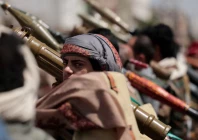 a houthi follower looks on during a pro iran demonstration as the u s  israel conflict with iran continues in sanaa yemen april 6 2026 photo reuters