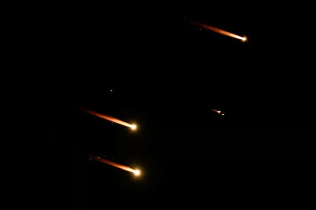 rockets fly in the sky amid cross border hostilities between iran and israel as seen from tel aviv israel october 1 2024 photo reuters rockets fly in the sky amid cross border hostilities between iran and israel as seen from tel aviv israel october 1 2024 photo reuters