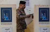 an iraqi soldier casting vote in special elections photo afp