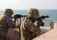 members of the islamic revolution guards corps irgc navy participate in an exercise in the south of iran in this picture obtained on january 17 2023 irgc wana west asia news agency handout via reuters