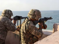 members of the islamic revolution guards corps irgc navy participate in an exercise in the south of iran in this picture obtained on january 17 2023 photo reuters