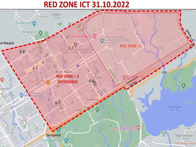 faisal avenue margalla road bari imam and fifth avenue also declared as part of the red zone photo express