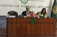 deputy prime minister and foreign minister ishaq dar addressing a press conference at ministry of foreign affairs in islamabad on may 7 2024 photo app