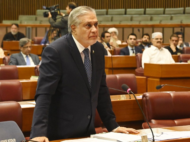 former finance minister ishaq dar addressing a session of national assembly on april 26 2023 photo twitter naofpakistan