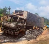 file a charred wreckage of a truck stands on a road after it was burnt following an attack by islamic state affiliated allied democratic forces adf rebels in the town of ntoyo in north kivu province s lubero territory eastern democratic republic of congo september 9 2025 photo reuters