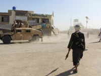 afghan taliban fighters patrol near the afghanistan pakistan border in spin boldak kandahar province in afghanistan on october 15 photo reuters