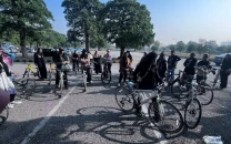 women bicyclists in f 9 reclaim public spaces